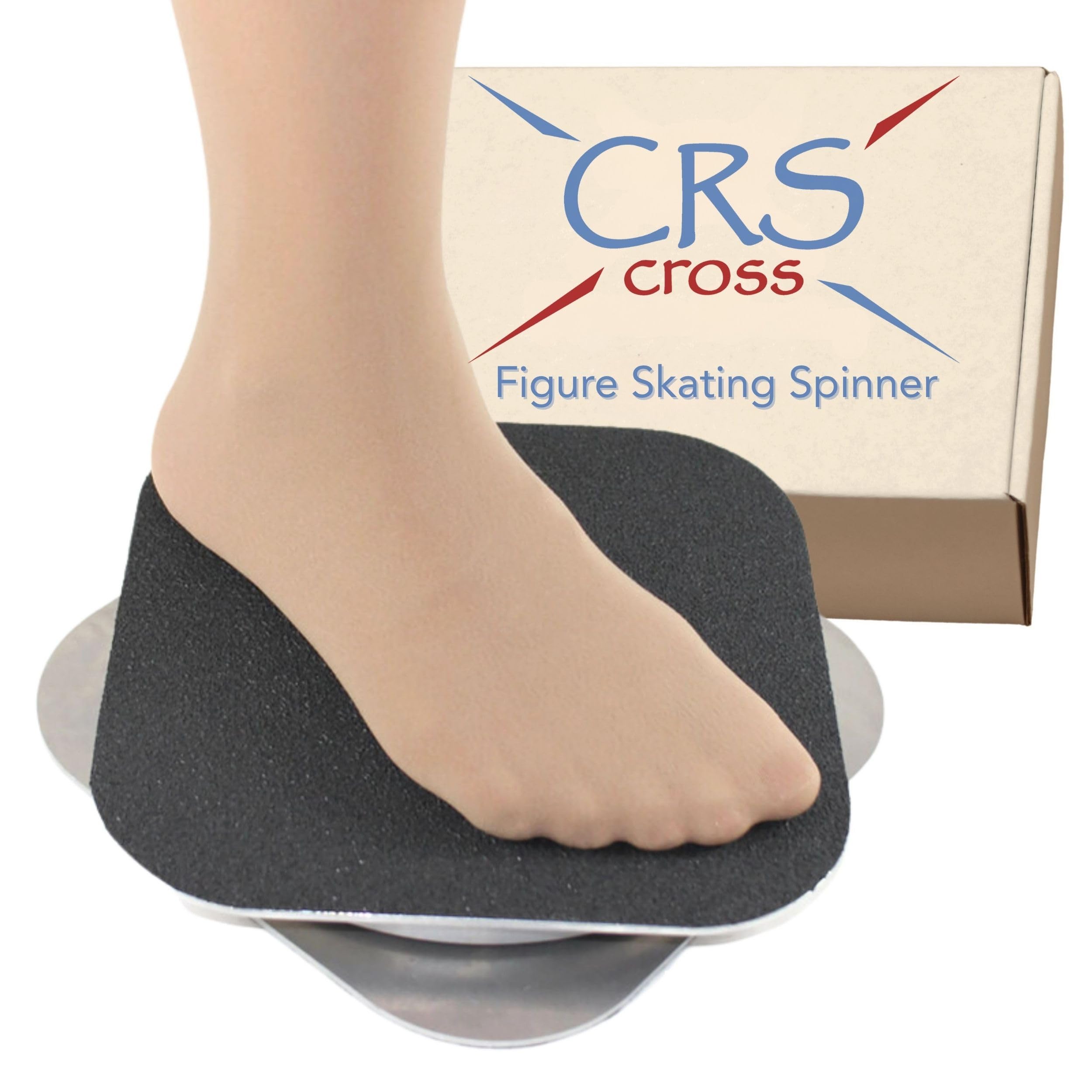 CRS Cross Figure Skating Spinner - Training Aid for Ice Skaters, Gymnastics, Dance and Ballet Pirouette. Metal Eight (8) Inch Spin Trainer. (Spinner)
