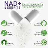 IWKDIJ NAD+ Supplement Nicotinamide Riboside 80 Capsules 900mg view 3