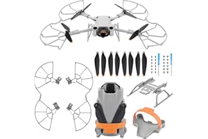 Craznick Mini 3 Pro Propeller Guard - 4 Pcs with Blades Landing Gear Foldable Extension Legs Propellers Holder Lens Cover Gimbal Protector for DJI Mini 3 Pro/Mini 3 Drone Accessories Set