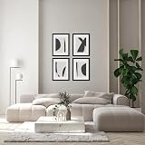 pf+a REAL GLASS Set of 4 A3 Frames with Mounts for A4 Photos Black view 3