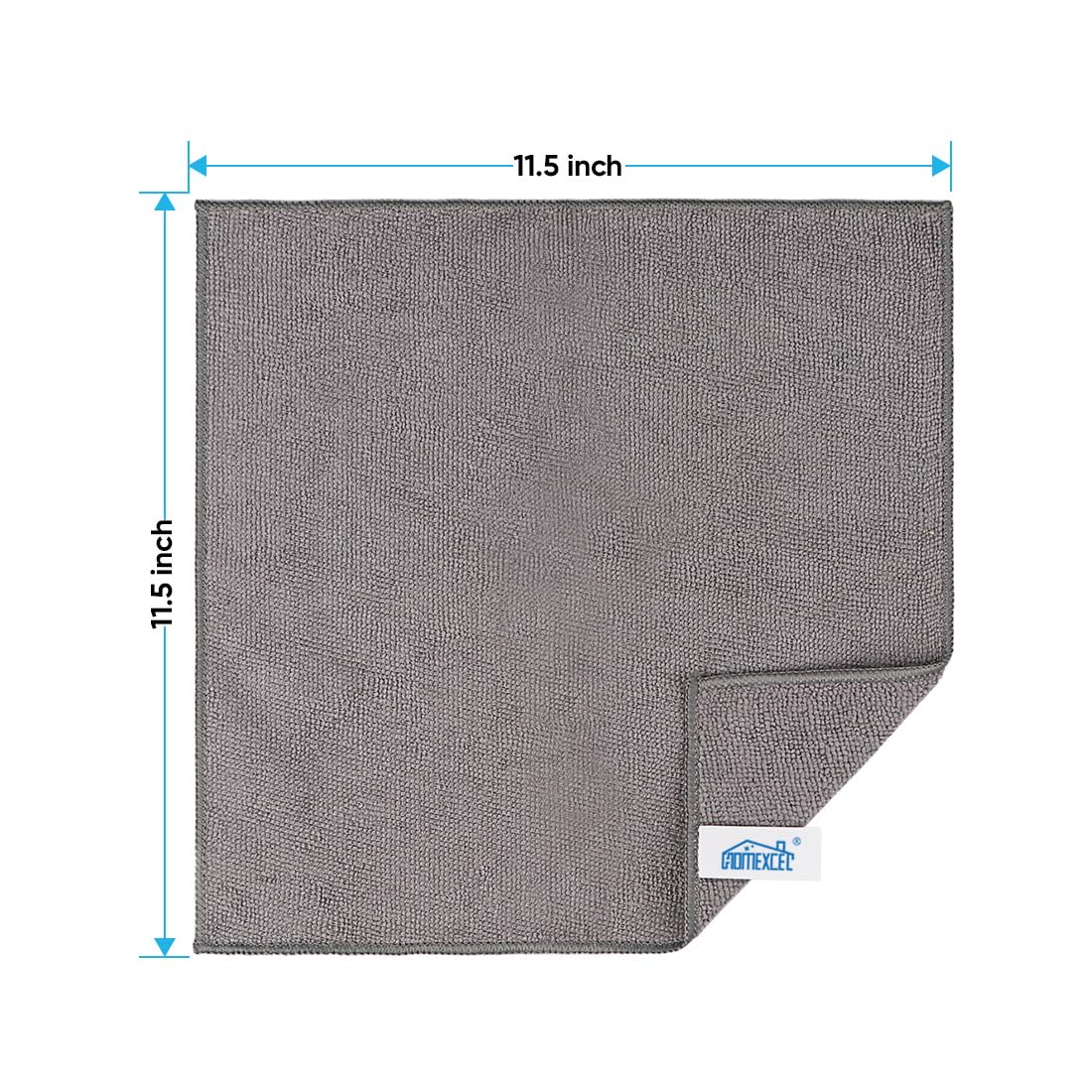 HOMEXCEL Grey Microfiber Cleaning Cloth, 24 Pack Cleaning Towels for Kitchen, Lint Free, Scratch-Free, Highly Absorbent, and Reusable Cleaning Rags for House, Window and Glass, Cars, 11.5 X11.5 inch