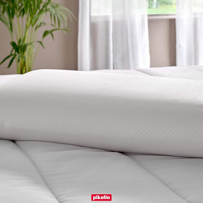 Lot de 2 Oreillers à Mémoire de Forme 70 cm, Qualité Hôtel - Adaptabilité Cervicale et Hypoallergénique - Fermeté Moyenne pour Toutes les Positions - Double Taie Respirante et Douce