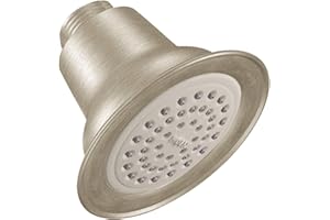 MOEN Collection One-Function Shower Head 6303BN, 2.5 GPM, Brushed Nickel
