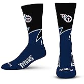 For Bare Feet NFL Unisex Kids Black Wave Crew Sock Nfl Youth