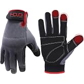HANDLANDY Work Gloves for Men &amp; Women, Utility Mechanic Working Gloves Touch Screen, Flexible Gardening Gloves for Yard