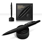 TAG Submarine Luxury Ballpoint Pen with Sonar Stand, Turbine Twist Desk Pen, Shadow Black Aerospace Aluminum Writing Instrument, Schmidt Refill, Fancy Executive Gift Pen