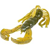 Strike King Baby Luau Craw Fishing Lure, Blue Craw | High Action Claws and Skirt, Patented Rage Flange
