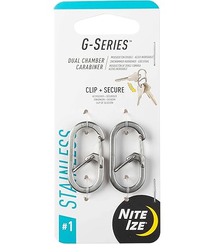 Carabină Nite Ize G-Series SlideLock Dual Chamber Carabiner 3 Stainless Steel - View #11