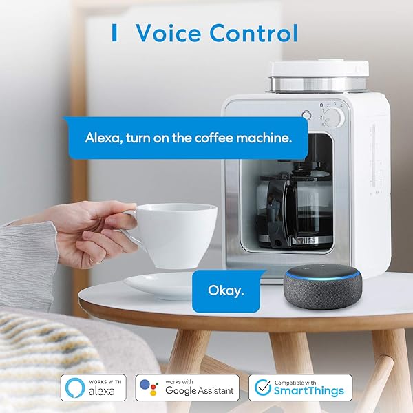 Enchufe Inteligente Mide el Consumo 16A 3680W Wi Fi Smart Plug con Control Remoto Meross App Compatible con Alexa Google Assistant y SmartThings Paquete de 2 MSS310