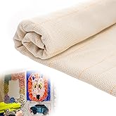 40&times;40in Durable Yet Forgiving Overlocking Tufting Cloth with Marked Lines | Biubee Primary Monks Cloth Punch Needle Fabric for DIY Tufting Rug Tufting Gun, Beginners and Experts