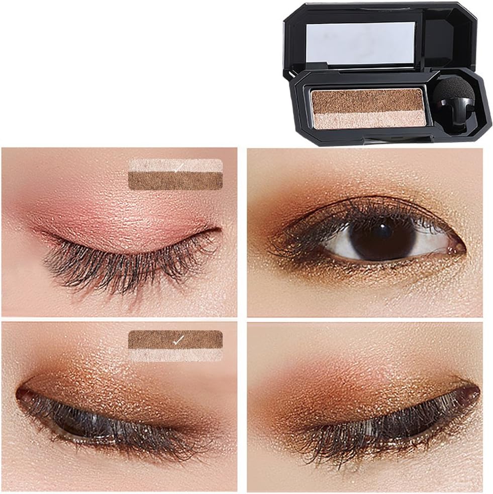 Zooarts Dual Color Eyeshadow Makeup Palette Shimmer Eye Shadow Cosmetic (#4)