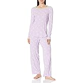 HUE Women’s Ultra Ribbed 2 Piece Pajama Gift Set – Includes Cozy Long Sleeve PJ Top and PJ Pant
