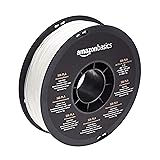 Amazon Basics SILK PLA 3D Printer Filament, 1.75 millimeters, 1 kg Spool (2.2 lbs), White