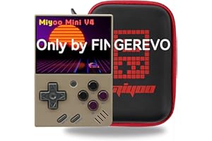 FINGEREVO Miyoo Mini V4 Handheld Game Console 2.8-inch 750 * 560 IPS Screen 2000mAh Miyoo-mini v4 with Portable Case Retro Gray