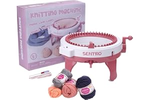 RVtiooy SENTRO Knitting Machine, Knitting Machine 48 Needles, Knitting Looms & Boards, Knitting Machine for Adults DIY Scarf Hat Sock, Christmas Gift (48X)