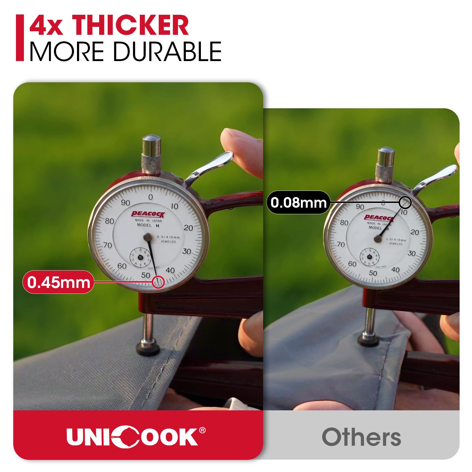 Unicook 55 Inch Grill Cover for Outdoor Grill, Heavy Duty Waterproof Gas BBQ Cover, Outside 3-4 Burner Barbecue Covering for Weber, Char-Broil, Nexgrill, All Weather Resistant, Grey