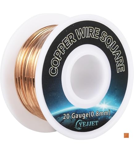 XGATML ParaWire Square Silver-Plated Copper Craft Wire - 21 Gauge, 4 Yard Coil, Soft Temper, Tarnish-Resistant - View #4