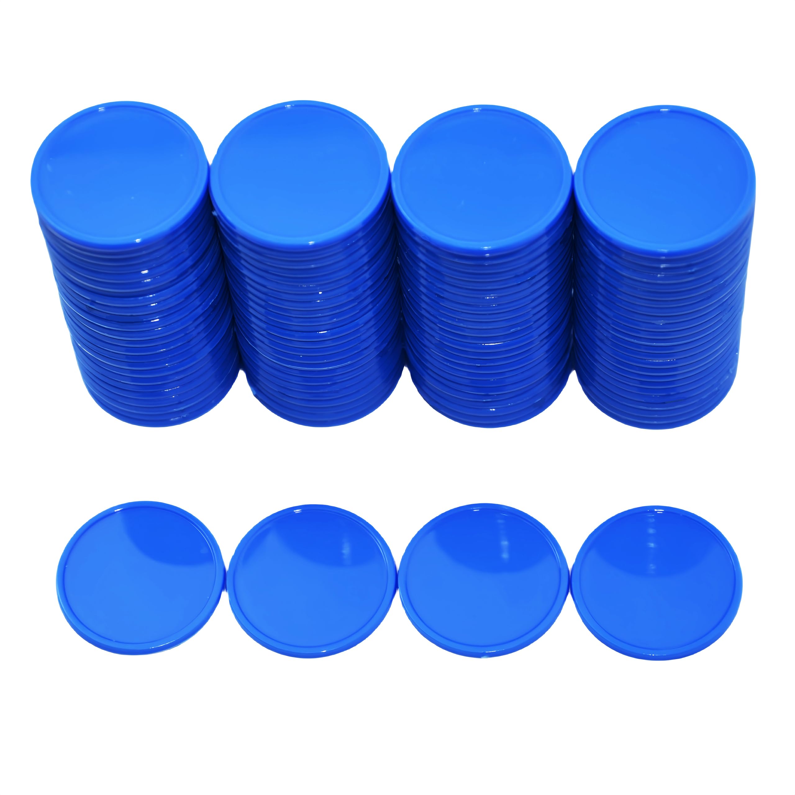 Smartdealspro 25mm Opaque Plastic Learning Counters Mini Poker Chips Games Tokens with Storage Box (Purssian Blue)