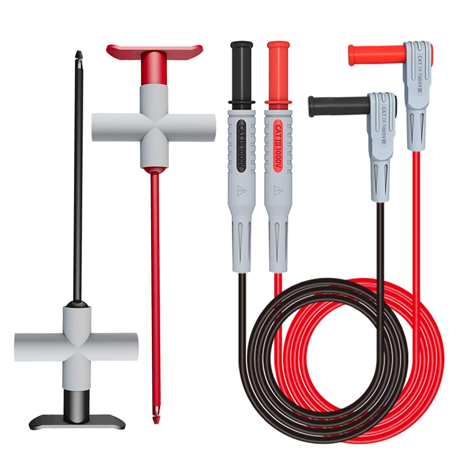 Goupchn 2PCS Multimeter Test Leads 4mm Banana Plug Male to Male with