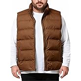 LINMYZAI Men's Puffer Vest Winter Sleeveless Lightweight Jacket Outdoor Warm Zipper Outerwear Vests