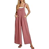IWOLLENCE Women's Summer Jumpsuits Boho Wide Leg Overalls Casual Loose Rompers with Pockets 2025