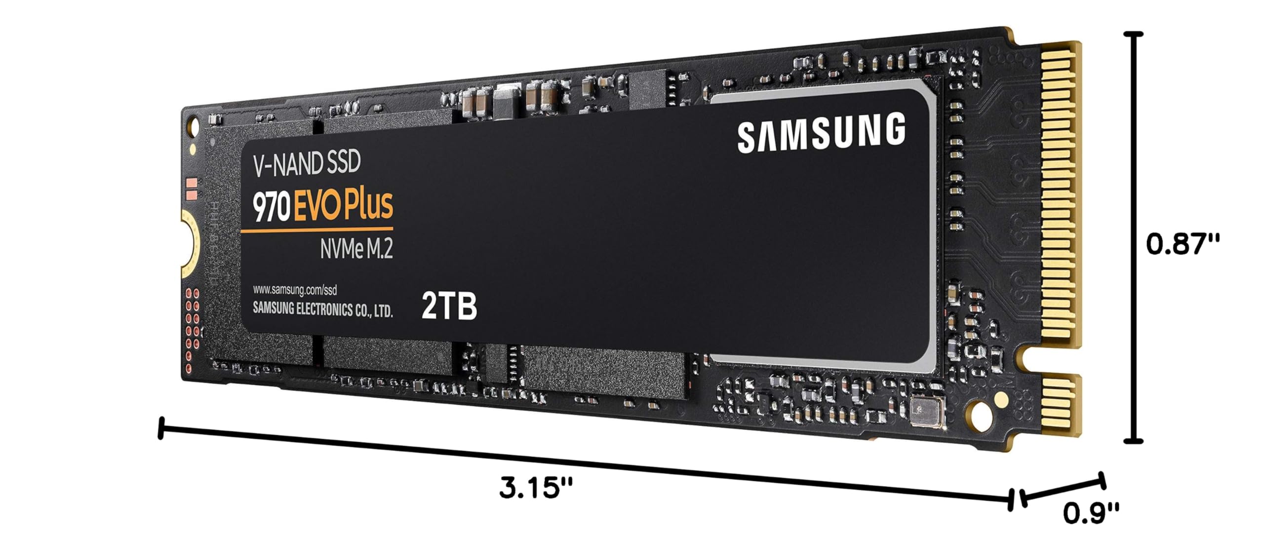 SAMSUNG 970 EVO Plus SSD 2TB NVMe M.2 Internal Solid State Drive w/ V-NAND Technology, Storage and Memory Expansion for Gaming, Graphics w/ Heat Control, Max Speed, MZ-V7S2T0B/AM