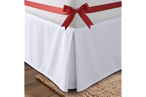 Utopia Bedding Queen Bed Skirt - Soft Quadruple Pleated Ruffle - Easy Fit with 16 Inch Tailored Drop - Hotel Quality, Shrinkage and Fade Resistant (Queen, White)