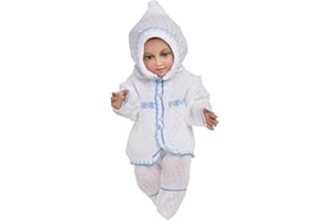 A&C QUINCEAÑERAS AND MORE Hand Knitted Baby Jesus Outfit, White (25 CM)