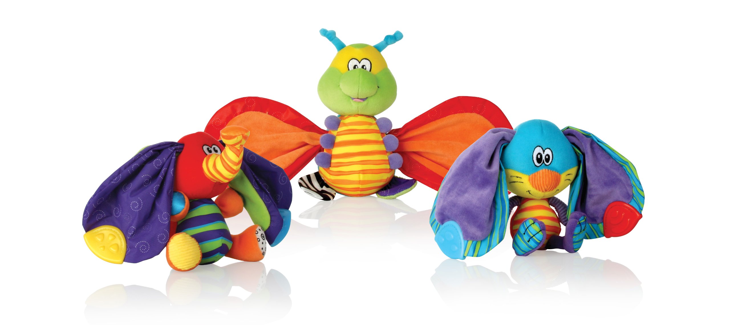 Nuby Teether Tugz Plush Silicone Teething Toy - Baby Teething Toy for 3+ Months - Rabbit