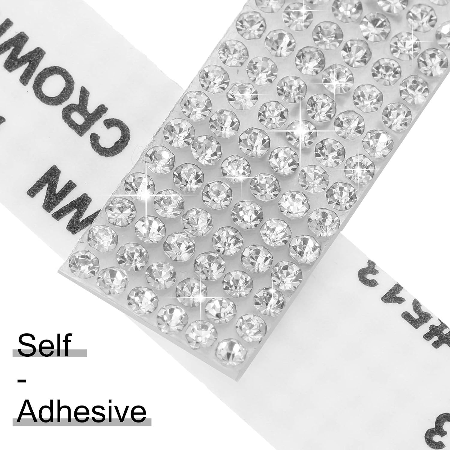 Self Adhesive Rhinestone Strips Diamond Bling Crystal Ribbon Sticker Wrap for Craft Jewel Tape Roll with 2 mm Rhinestones for DIY Car Phone Christmas Decoration (Silver,0.51 Inch x 9 Yards) - Image 4