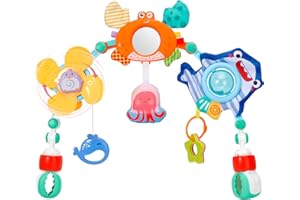 Chillife Baby Toys 3-6 Months, Baby Stroller Arch Toy- Infant Car Seat Toys for Babies 0-6 Months, Adjustable Montessori Toys Crib Bouncer Bassinet Activity Toys for Boy Girl 3 6 9 12 18 Months