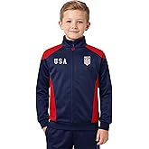 Icon Sports Officially Licensed US Soccer Federation Track Jacket - Unisex Kids