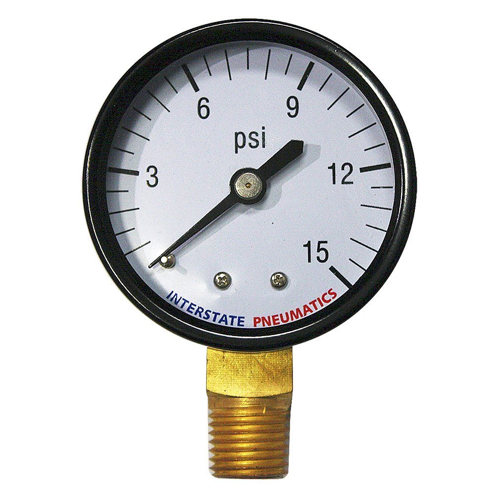 Interstate Pneumaticsg2012 015 Pressure Gauge 15 Psi Inch