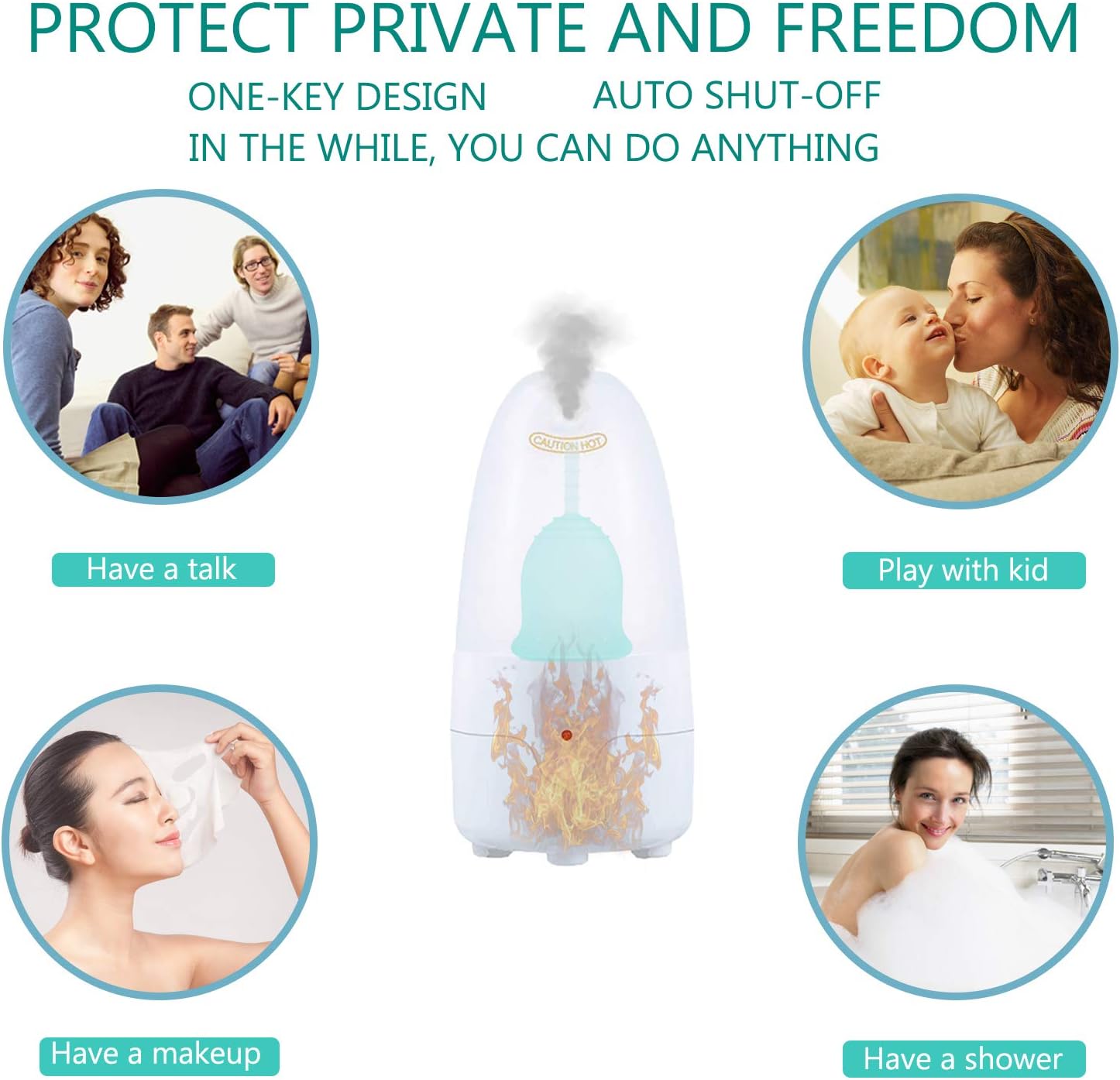 MR.A Menstrual Cup Steamer Machine for Cleaning Menstration Cups in 3 Mins – Nature Fragrance Free Menstrual Cup Wash Kit for Menstrual Disc – A Alternative Solution for Any Period Cup On Travel: Health & Personal Care