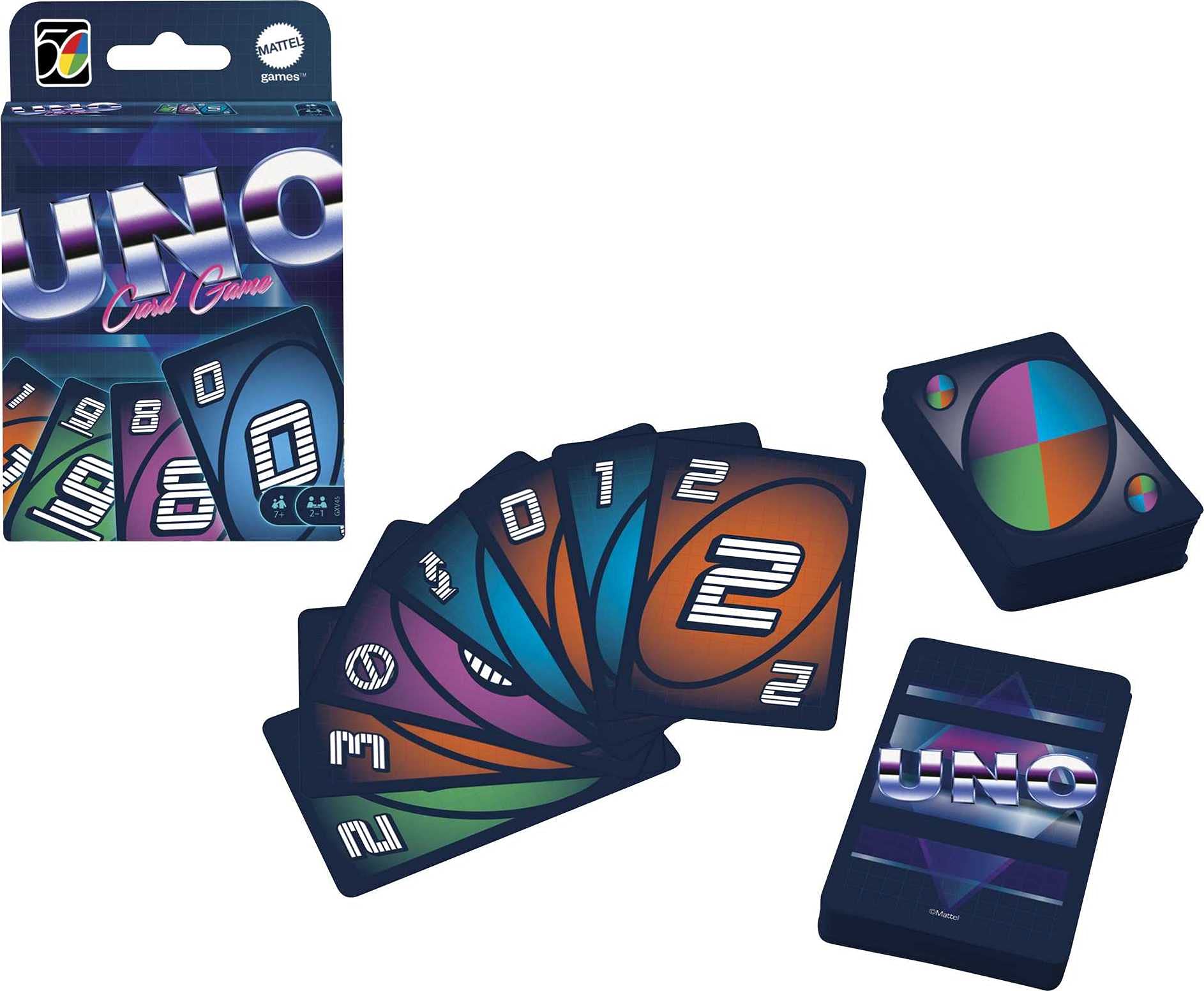 UNO GXV45 Iconic Series 1980's Matching Card Game Featuring Decade-Themed Design, 112 Cards for Collectors, Teen & Adult Game Night, Ages 7 Years & Older, 9.0 cm*3.0 cm*15.0 cm