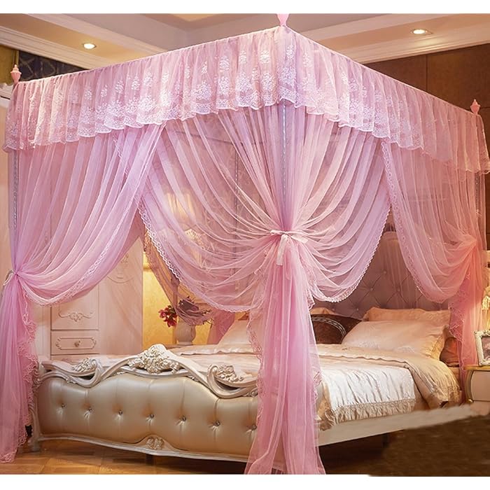 Buy Mengersi 4 Corner Poster Princess Bedding Curtain Canopy Netting