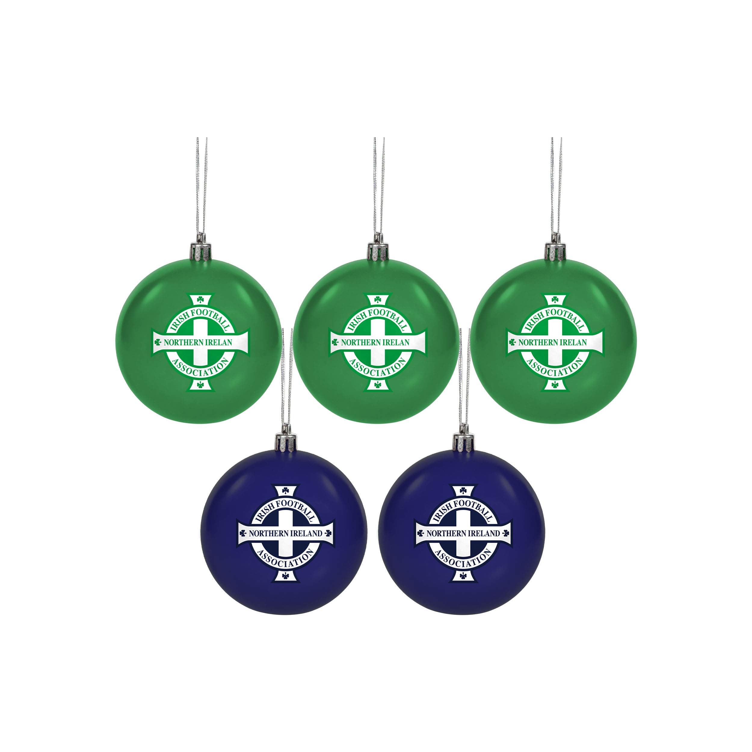 FOCO NORTHERN IRELAND FC 5 PACK CREST BAUBLE WH