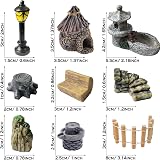 Cayway 26 PCS Outdoor Fairy Garden Miniatures Zen Garden Accessories 26 PCS view 2
