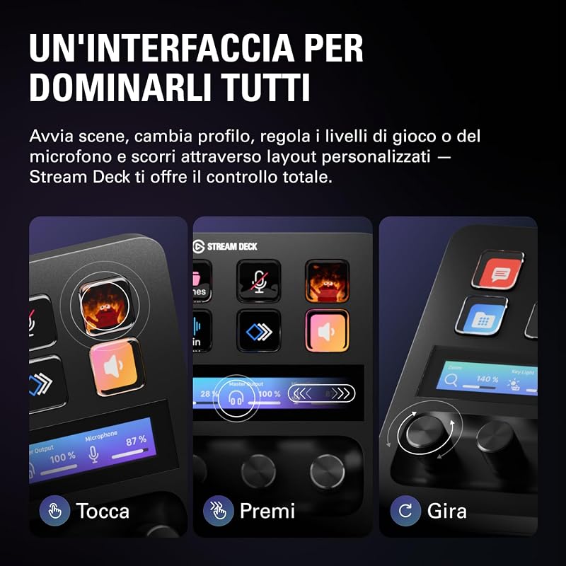 Stream Deck +, mixer audio e controller da studio