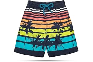 KAILUA SURF Boys' Swim Trunks Quick Dry Board Shorts with Mesh Liner, Sizes 2T-18/20