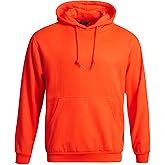 Bass Creek Outfitters Mens Hoodie - High Visibility Safety Pullover Hooded Sweatshirt - Workwear Hoodie for Men (S-XXL)