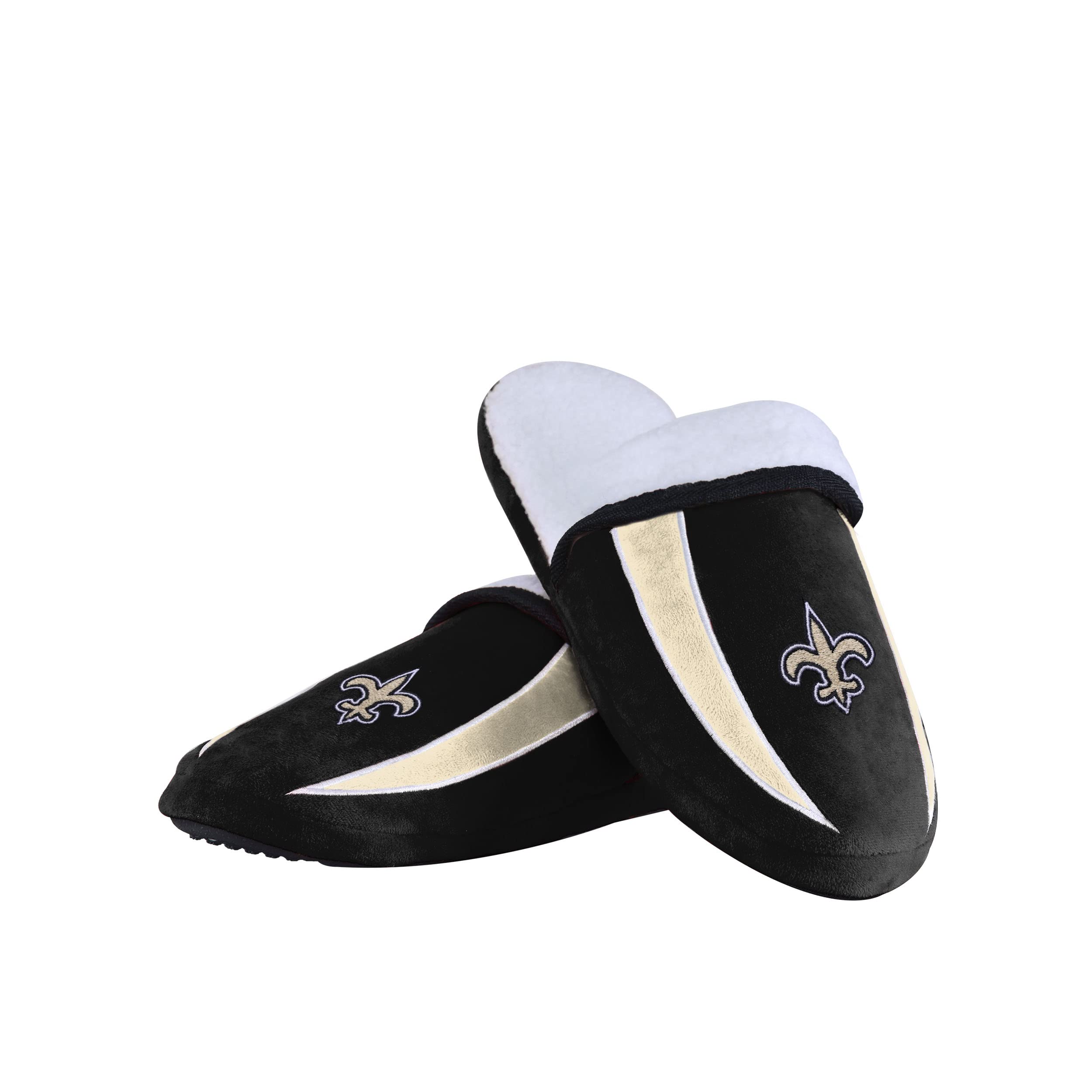 FOCO New Orleans Saints NFL Mens Sherpa Slide Slippers - S Image