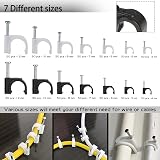 Fippy 600PCS Cable Clips Black White Nail Assortment 4-12mm Wire Management view 2