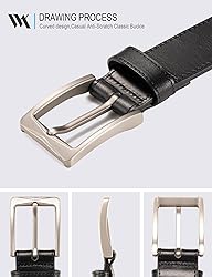 WOLFANT Men's 35mm Dress Casual Belt,100% Italian