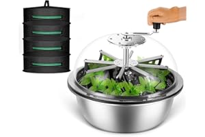 MELONFARM 19-Inch Bud Leaf Bowl Trimmer Twisted Spin Cut for Hydroponic Plant with Sharp Stainless Steel Blades, 4-Layer Plant Rack Included