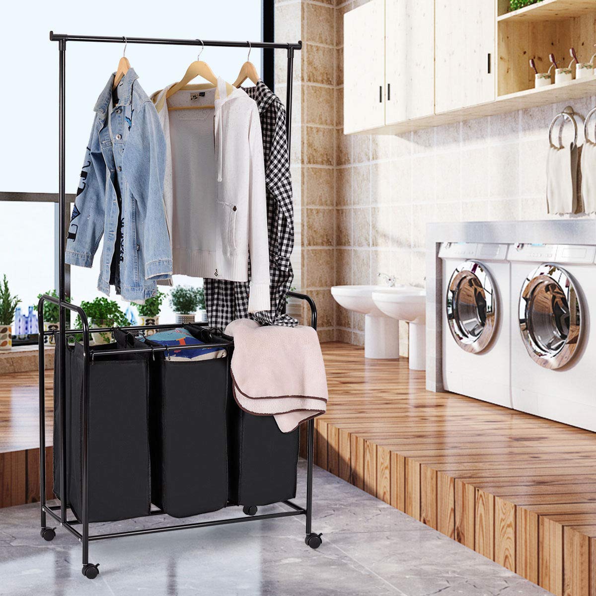 Perchero con ruedas desmontable | Percheros de pared, percheros de pie...