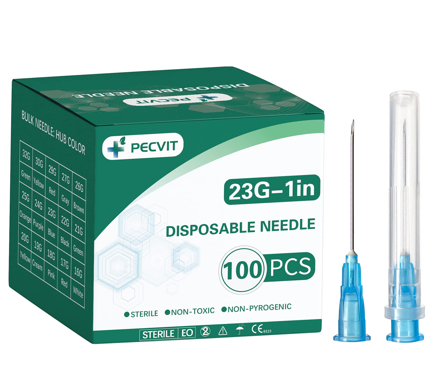 Photo 1 of 100Pack 23 Gauge 1 inch Needles Luer Lock Lab Dispensing Accessories for Measuring,Refilling Inks