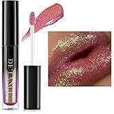 oygcee Chameleon Liquid Lipstick Pink Green Color,Shimmer Metallic Colourful Lip Gloss for Women Girls Lips Makeup Gift,Long Lasting and Hydrating Waterproof Lip Stick Shiny,Talc-Free,#2