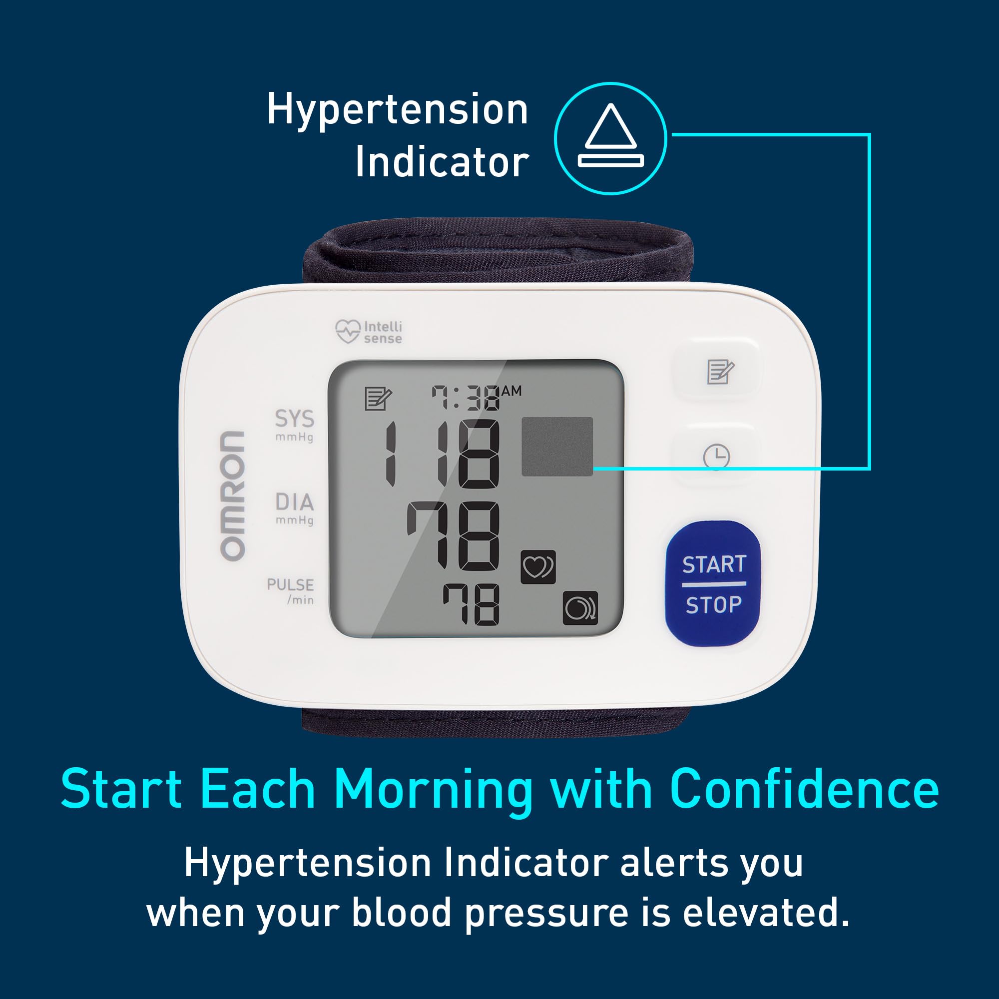OMRON 3 Series Wrist Blood Pressure Monitor for Home Use - #1 Doctor & Pharmacist Recommended Brand - Clinically Validated