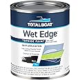 TotalBoat Wet Edge Marine Topside Paint for Boats, Fiberglass, and Wood (Flat Black, Quart), 1 Quarts (Pack of 1)